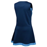 Girls Preschool Navy Tennessee Titans Two-Piece Cheer Captain Jumper Dress with Bloomers Set