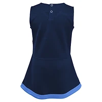 Girls Toddler Navy Tennessee Titans Cheer Captain Dress with Bloomers