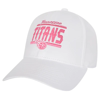 Girls Youth Tennessee Titans All White Structured Adjustable Hat