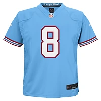 Maillot de jeu Nike Will Levis bleu clair pour enfant des Titans du Tennessee, joueur remplaçant