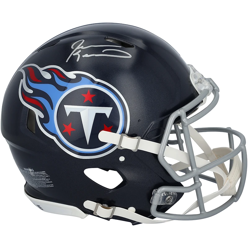 Casque Riddell Speed ​​Authentic autographié par Jevon Kearse des Titans du Tennessee