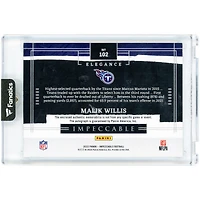 Malik Willis Tennessee Titans Autographed 2022 Panini Impeccable Dual Tri-Color Jersey and Helmet Relic #102 #3/35 Rookie Card