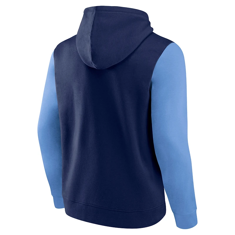 Sweat à capuche enfiler Fanatics bleu marine Tennessee Titans Big & Tall Outline pour hommes