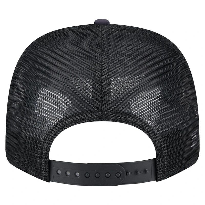 Men's New Era Navy/Black Tennessee Titans Adventure Drinks Pattern 9SEVENTY Stretch-Snap Hat