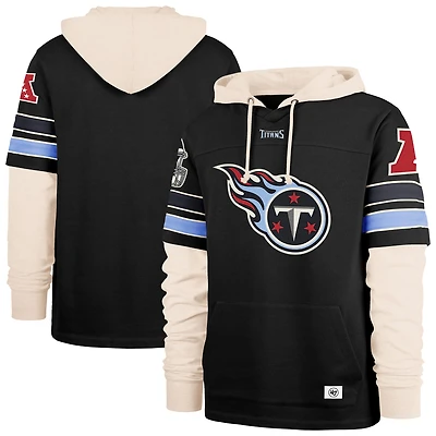 Men's '47  Black Tennessee Titans Split Zone Cornerback Duo Hoodie