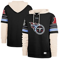 Men's '47  Black Tennessee Titans Split Zone Cornerback Duo Hoodie