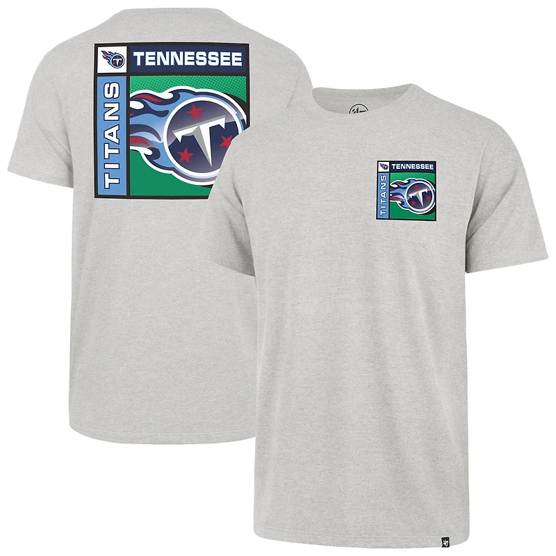 Men's '47  Gray Tennessee Titans Chrome Plate Franklin T-Shirt