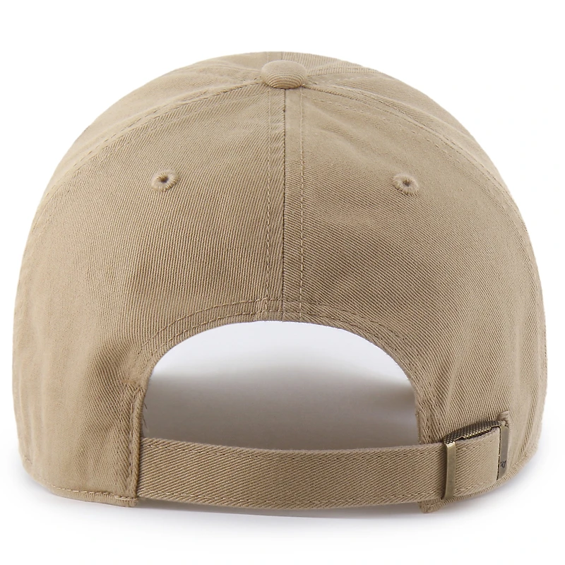 Men's '47 Khaki Tennessee Titans Primary Logo Clean Up Adjustable Hat