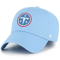 Men's '47  Light Blue Tennessee Titans Primary Logo Clean Up Adjustable Hat