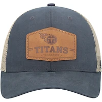 Casquette réglable de camionneur en cuir brut '47 marine/naturel Tennessee Titans pour hommes