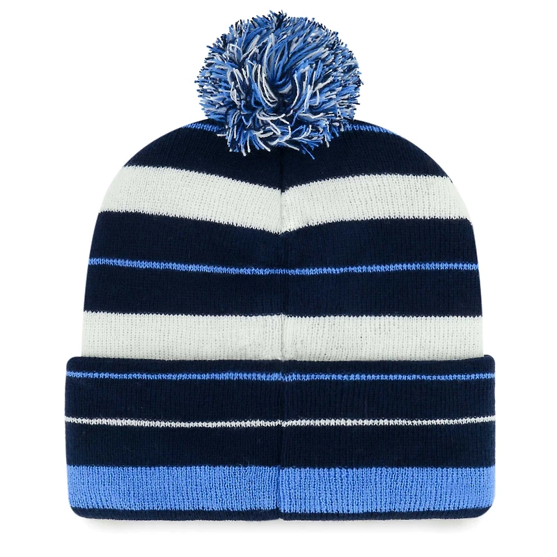 Bonnet en tricot à revers Powerline '47 Navy Tennessee Titans pour hommes avec pompon