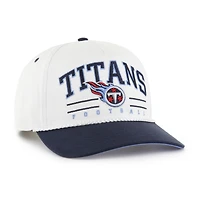 Casquette ajustable bicolore Roscoe Hitch pour homme, modèle 1947, blanc/bleu marine, des Titans du Tennessee