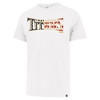 T-shirt Franklin '47 blanc avec drapeau des Titans du Tennessee pour hommes