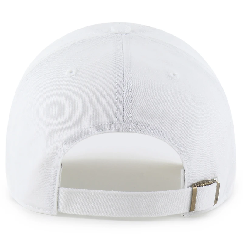 Men's '47 White Tennessee Titans Primary Logo Clean Up Adjustable Hat