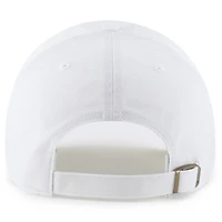 Men's '47  White Tennessee Titans Primary Logo Clean Up Adjustable Hat