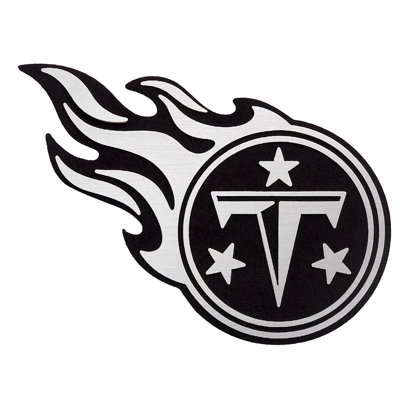 Men's Antigua Black Tennessee Titans Metallic Logo Legacy Full-Zip Hoodie