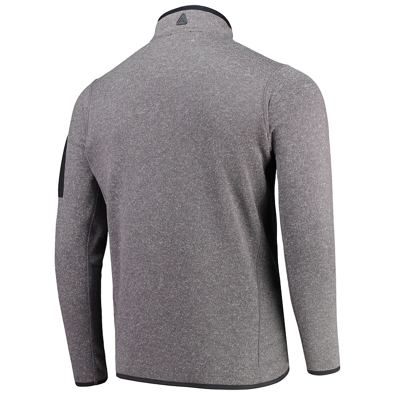 Men's Antigua Charcoal Tennessee Titans Fortune Quarter-Zip Pullover Jacket
