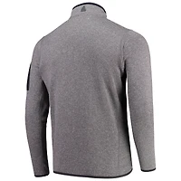 Men's Antigua Charcoal Tennessee Titans Fortune Quarter-Zip Pullover Jacket