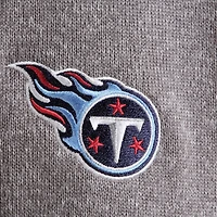 Men's Antigua Charcoal Tennessee Titans Fortune Quarter-Zip Pullover Jacket