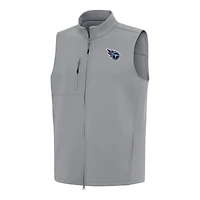 Men's Antigua Gray Tennessee Titans Demand Full-Zip Vest