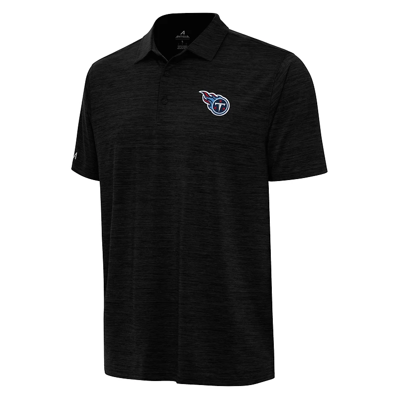 Polo Antigua Heather Black pour homme, motif Tennessee Titans