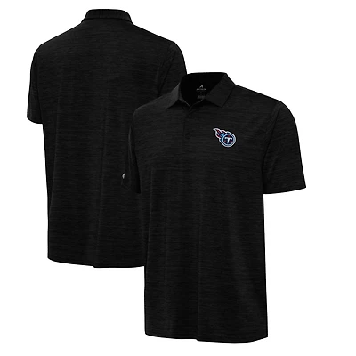 Polo Antigua Heather Black pour homme, motif Tennessee Titans