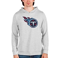 Men's Antigua Heathered Gray Tennessee Titans Team Absolute Pullover Hoodie