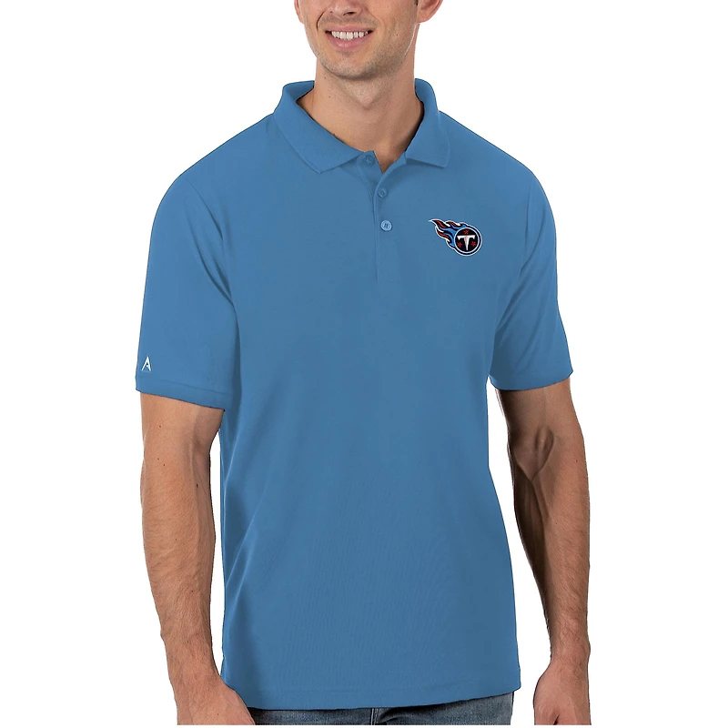 Men's Antigua Light Blue Tennessee Titans Legacy Pique Polo