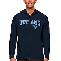 Men's Antigua Navy Tennessee Titans Legacy Full-Zip Hoodie