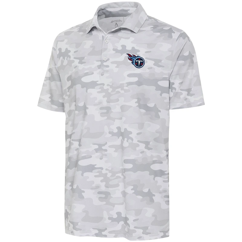 Polo blanc Antigua Tennessee Titans Collide pour hommes