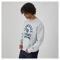 Men's Champion  Heather Gray Tennessee Titans Reverse Weave Fleece Pullover Sweatshirt