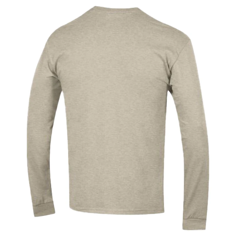 T-shirt à manches longues Champion Heather Oatmeal Tennessee Titans pour homme, imprimé l'encre blanche