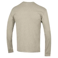 T-shirt à manches longues Champion Heather Oatmeal Tennessee Titans pour homme, imprimé l'encre blanche