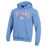 Sweat à capuche Champion blanc pour homme, motif logo arc des Tennessee Titans en Powerblend.