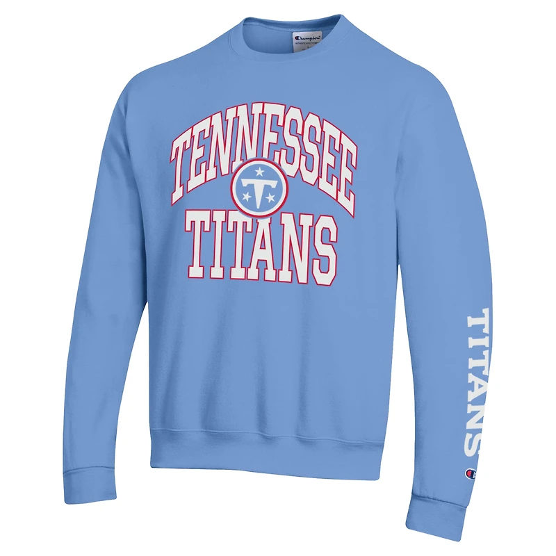 Sweat-shirt en polaire Powerblend bleu clair Champion pour homme, Tennessee Titans