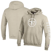 Men's Champion  Oatmeal Tennessee Titans Powerblend Hoodie