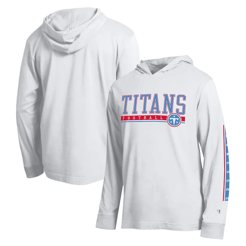 Men's Champion White Tennessee Titans All Star Hooded T-Shirt