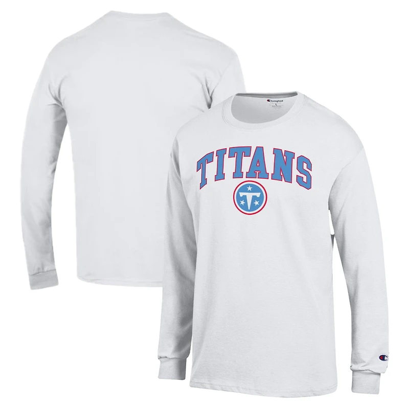 Men's Champion Light Blue Tennessee Titans Arch Over Logo Long Sleeve T-Shirt