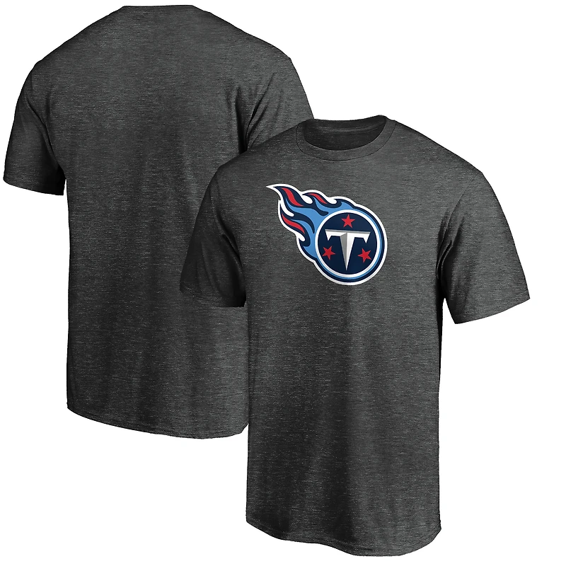 Men's  Charcoal Tennessee Titans Primary Logo T-Shirt