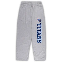 Ensemble pyjama pour homme Concepts Sport bleu marine/gris chiné Tennessee Titans, haut et pantalon de grande taille