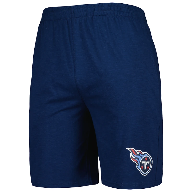 Ensemble de nuit pour homme Concepts Sport bleu marine/blanc Tennessee Titans Downfield avec haut et short