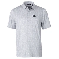 Polo extensible gris à imprimé Pike Constellation pour homme, modèle Cutter & Buck, avec casque des Titans du Tennessee