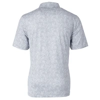 Polo extensible gris à imprimé Pike Constellation pour homme, modèle Cutter & Buck, avec casque des Titans du Tennessee