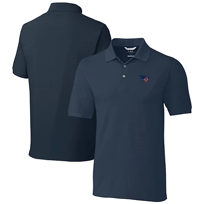 Polo piqué tri-blend Advantage bleu marine pour homme, Cutter & Buck, Tennessee Titans