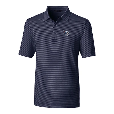 Polo à rayures crayon Forge bleu marine pour homme Cutter & Buck des Titans du Tennessee, grandes tailles