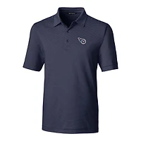 Polo à rayures crayon Forge bleu marine pour homme Cutter & Buck des Titans du Tennessee, grandes tailles
