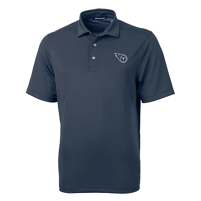 Men's Cutter & Buck Navy Tennessee Titans Big Tall Virtue Eco Pique Recycled Polo