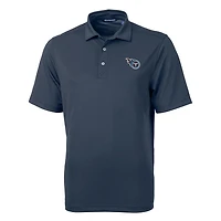 Men's Cutter & Buck Navy Tennessee Titans Big Tall Virtue Eco Pique Recycled Polo