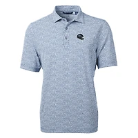 Polo recyclé à imprimé botanique et piqué écologique pour homme, bleu marine, Cutter & Buck, Tennessee Titans Helmet Virtue