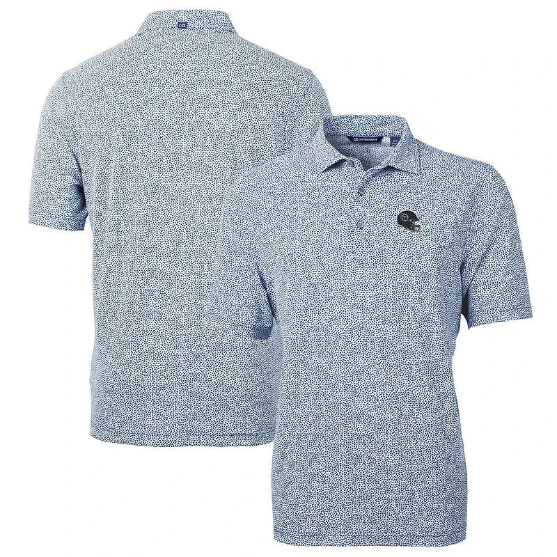Polo recyclé à imprimé botanique et piqué écologique pour homme, bleu marine, Cutter & Buck, Tennessee Titans Helmet Virtue